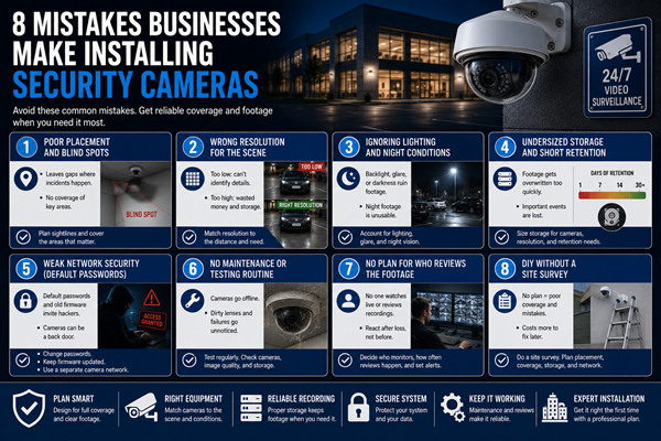 8 Mistakes Businesses Make When Installing Security Cameras